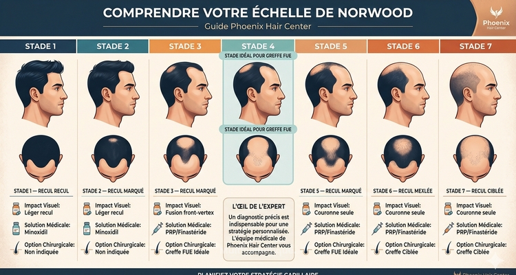 L’Échelle de Norwood-Hamilton : Le guide complet pour évaluer votre calvitie